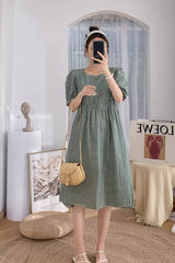Green Plaid Doll Dress