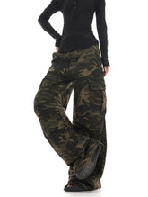 Green Retro Camouflage Cargo Pants