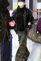Green Retro Camouflage Cargo Pants