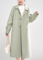 Green Toggle Buttoned Coat