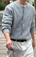 Relaxed Fit Cardigan Knitwear Casual Style