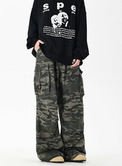 Green Camouflage Baggy Pants