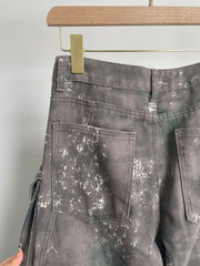 Grey Camouflage Multi-Pocket Jeans
