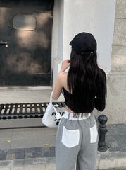Grey Dual Tone Sweatpants
