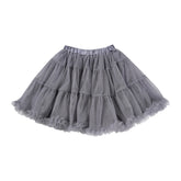 Grey Layered Tulle Cake Skirt