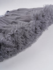 Grey Layered Tulle Cake Skirt