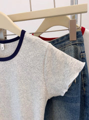 Grey Lettuce Edges T-Shirt