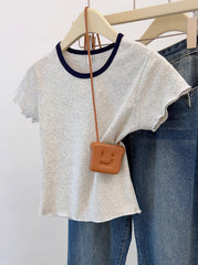 Grey Lettuce Edges T-Shirt