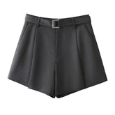 Grey Loose Suit Shorts