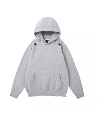 Grey Shoulder Stars Hoodie