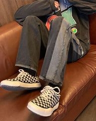 Grey Side Rip Dual Tone Jeans