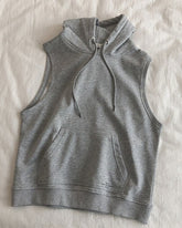 Grey Sleeveless Hoodie