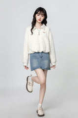 Half Zip Knit Polo Sweatshirt