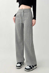 High Waist Loose Fit Casual Wide Leg Sweatpants