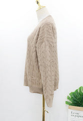 Beige Knotted Designed Sweater
