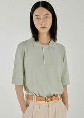 Mint Green Collared Polo Shirt