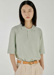 Mint Green Collared Polo Shirt