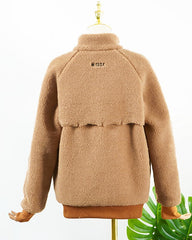 Brown Wool Plush Jacket