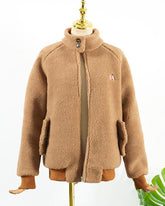 Brown Wool Plush Jacket