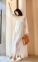 White Long Lace Dress