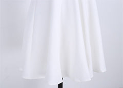 White Crossed Neck Dress