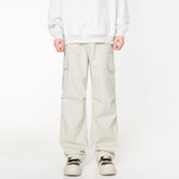 Ivory White Multi-Pocket Pants