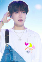 White J-Hope Own Design Graffiti T-Shirt