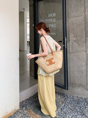 Jacquard Tassel Vest And Wide Leg Pants Set