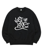 Black 'Lost In Love' Printed Sweatshirt