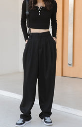 Black Wide Fit Pants