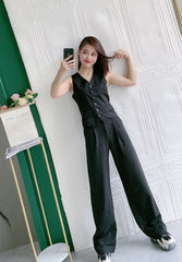 Black Pants With Stripes