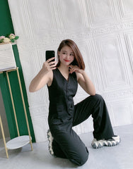 Black Pants With Stripes