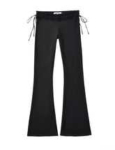 Black Side Tie Low Waisted Pants