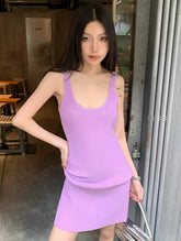 Lilac Knitted Bodycon Dress