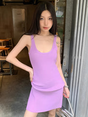 Lilac Knitted Bodycon Dress