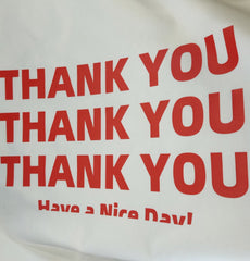 White Loose Inverted Thank You T-Shirt