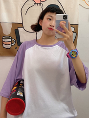 Lilac Sleeves Oversized T-Shirt
