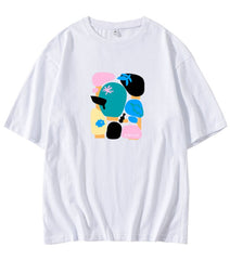 Lilac Forest Soop Graffiti Print T-Shirt