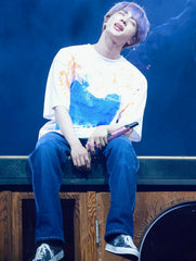 White Jin Own Design Graffiti T-Shirt