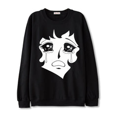 Red Crying Anime Sweatshirt