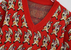Red Happy Pigs Sweater
