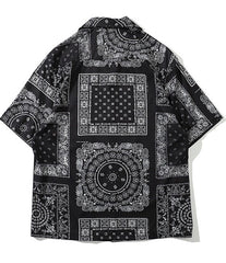 Blue Boho Bandana Pattern Shirt