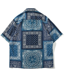 Blue Boho Bandana Pattern Shirt