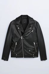 Black Oblique Zipper Punk Jacket