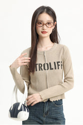 Knit Cardigan With Double Zippers