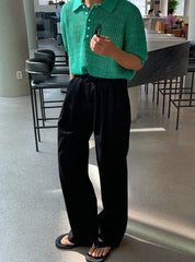 Knit Short Sleeve Polo Shirt