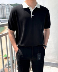 Knitted Short Sleeve Polo Shirt