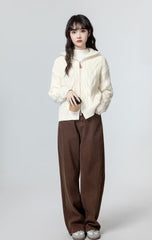 Knitted High Neck Jacket