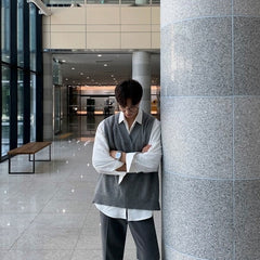 Knitted Vest Casual Trendy Vneck Sweater
