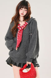 Korean Relaxed Hooded Sweater